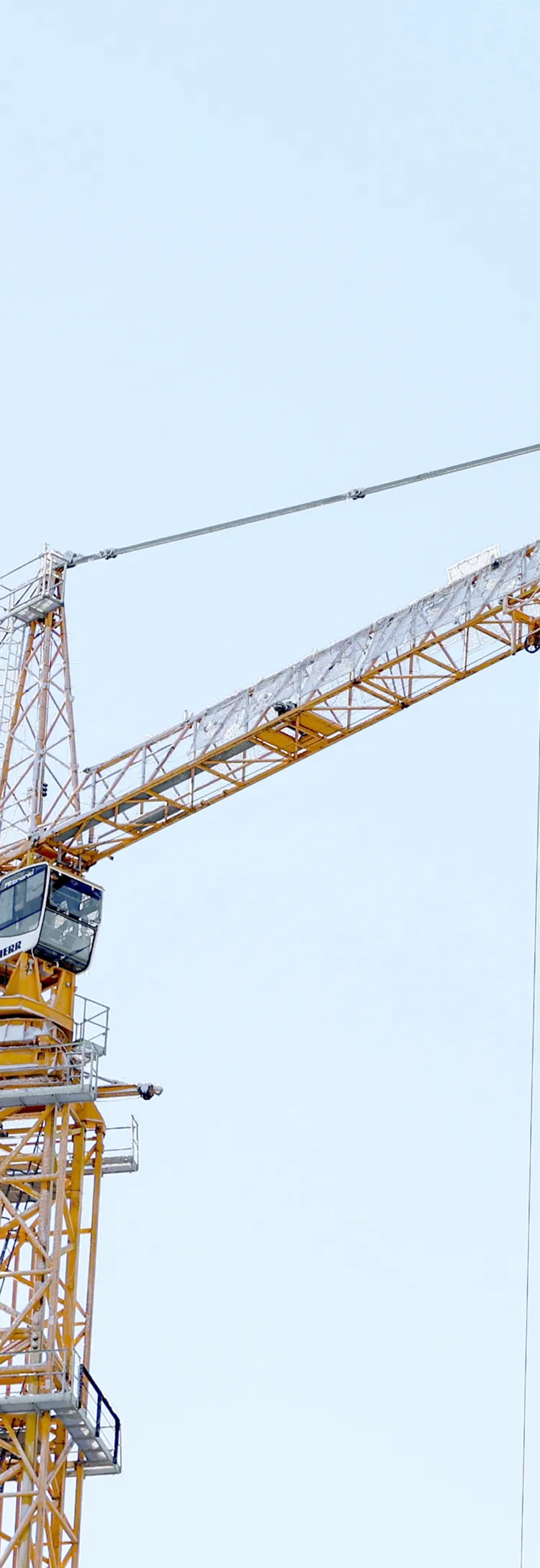 Industry sectors background Construction site We Serve with crane